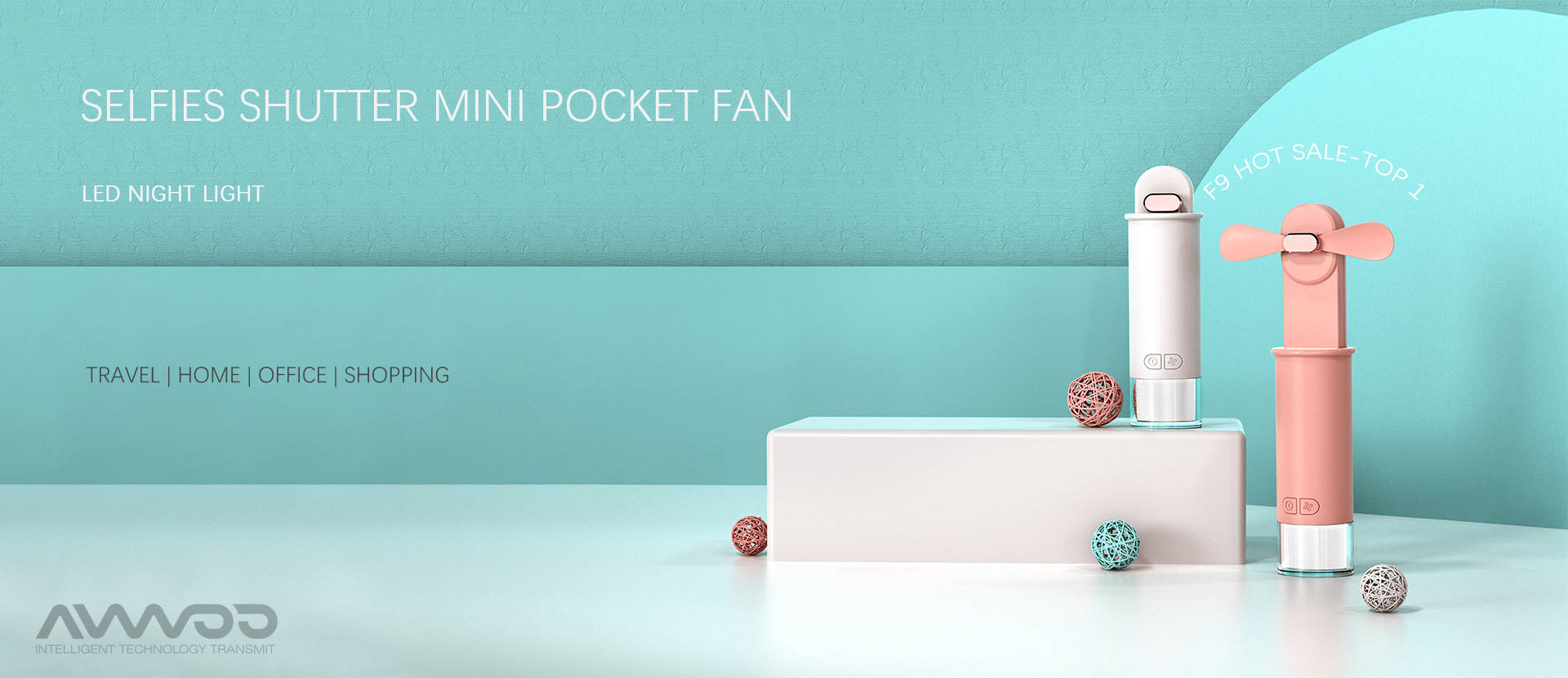 F9 Selfies shutter mini pocket fan